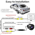 Miniatyrbild 7 av 8: Bil Rear View Kamera Natt Vision Backning Auto Parkering Kamera IP68 Vattentät CCD LED Auto Backup Monitor