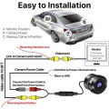Miniatyrbillede 7 af 8: Bil Bag View Kamera Nat Vision Bakning Auto Parkering Kamera IP68 Vandtæt CCD LED Auto Backup Monitor