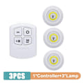 Miniatyrbilde 1 av 7: Super Bright Cob Under skap Lys LED Trådløs Fjernkontroll Kontroll Dimbar Garderobe Natt Lampe