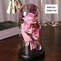Miniatyrbillede 6 af 7: 3 Hoved Rose LED Evig Blomst Rose Kunstig Blomst Jule Bryllup Valentine's Dag Fødselsdag Dekor