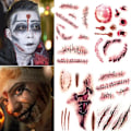 Pikkukuva 2 / 5: Halloween kauhu haava tarrat veri vamma väärennös rupi