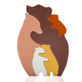 Pikkukuva 1 / 9: Kani Silikoni Blocks Vauva Montessori Opettavat lelut lapsille Luova Eläin Jigsaw Pinoa lelut