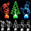 Miniatyrbilde 7 av 10: LED jul pynt natt lys blinker jul nissen snømann jul tre lys lampe