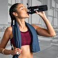 Miniatyrbillede 6 af 6: 3 lag shaker protein flaske pulver shake kop vand flaske plastik blanding  flaske