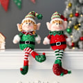 Miniatyrbild 3 av 10: Jul plysch ben tomte docka prydnader pojkar och flickor tomtar leksak docka