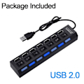 Miniatyrbild 8 av 8: USB Hub USB Adapter Multi Portar Använd Ström Adapter Extensor