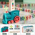 Miniatyrbillede 8 af 9: Automatisk Lægtende Domino Tog Elektrisk Bil Brick Blocks Kits