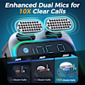 Miniatyrbilde 4 av 6: Bluetooth 5.3 FM sender for bil sterkere dobbel mikrofoner dyp bass lyd