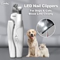 Miniatyrbilde 5 av 7: LED Kjæledyr Negleklipper Katter Kløer Blod Linje Saks Hund Negletrimmer Grooming Kutter for Dyr Kjæledyr