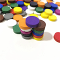 Miniatyrbild 4 av 4: 50 bitar 15*5MM 11 Färger Trä Disk Bond Spel Pjäser Färgglada Schack För Tokens Brädspel Tillbehör