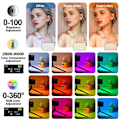 Pikkukuva 4 / 8: RGB LED Video valo valokuvaus täyttö kamera valaistus paneeli LCD näyttö kylmä kenkä