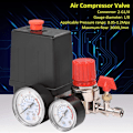Miniatyrbillede 2 af 7: Luft kompressor tryk afbryder ventil kontrol manifold regulator målere