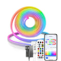 Miniatyrbilde 1 av 7: LED Strip Lights 12-24V 84LEDs/M Silicone Neon Rope Light with Music Sync RGBIC Dreamcolor Chasing Strip Tape