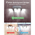 Miniatyrbilde 5 av 8: Vanntett Solar drevet Utendørs Lys Bevegelse Sensor 2000LM 350 LED
