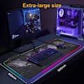Miniatyrbillede 6 af 8: RGB Gaming Mat Mouse Pad Computer Keyboard Mouse Pad