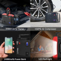Miniatyrbillede 4 af 6: Kompressor 150PSI Luft Pumpe Cykel Bil 2000A Jump Starter  Power Bank Trådløs Dæk Inflator