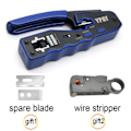 Miniatyrbilde 9 av 9: Rj45 crimper nettverk verktøy tang cat5 cat6 8p rg rj 45 ethernet kabel stripper pressing wire klemme