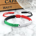 Miniatyrbillede 3 af 4: Trendy National Flag Flettet Armbånd Farverigt Vævet Reb Tråd Justerbar Mode Reb Bangles