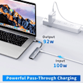 Pikkukuva 7 / 7: USB C keskitin 2 USB 3.0 SD/TF/Micro SD kortti lukija 4K HDMI 100W