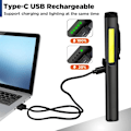 Pikkukuva 5 / 8: Monitoiminen 4 in 1 LED taskulamppu mini USB ladattava 800mah kynä klipsi taskulamppu