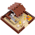 Miniatyrbillede 8 af 8: 138 stykker Gård Kylling Bygning Klodser Klassisk Bygning MOC Mursten Samling Hus Model Kit Børn Jule Legetøj