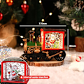 Miniatyrbillede 7 af 11: Julemand Snemand Jule Gave Juleaften Kasse Batteri Opereret Tog Krystal Kugle Ornamenter