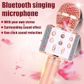 Miniatyrbilde 2 av 7: Karaoke mikrofon for barn synger 5 i 1 trådløs bluetooth mikrofon med LED lys