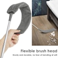 Miniatyrbild 6 av 7: Infällbar mikrofiber flexibel lång platt gap dammare borstar med förlängbar stång hushållsrengöring verktyg