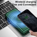 Miniatyrbild 2 av 6: Trådlös snabb laddning Strömbank 80000mAh Bärbar Digital Display Extern Batteri Inbyggd kablar