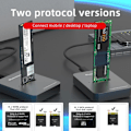 Miniatyrbild 6 av 7: Dual bay SSD m.2 case usb 3.1 PCIe NVME with M Key/B&M Key SSD enclosure Solid Disk case ssd docking station