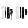 Miniatyrbillede 1 af 5: 2 i 1 Controller Set Valgfri Motion Plus Joystick Trådløs Fjernbetjening Gamepad med silikone etui video spil