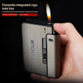 Miniatyrbillede 4 af 5: Bærbar automatisk cigaret etui metal cigaret æsker 10 stk cigaret holder etui ikke lettere gadget