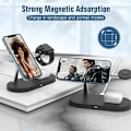 Miniatyrbillede 4 af 8: 3 i 1 Trådløs Oplader Stativ Magnetisk Til iPhone