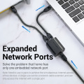 Miniatyrbillede 9 af 9: Vention RJ45 Splitter 1 til 2 RJ45 Splitter Netværk Adapter Hun Netværk Extender Forlænger Stik til Bærbar Ethernet kabel