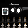 Miniatyrbillede 5 af 7: Lang Makro LED Lys 10-niveauer Justerbar Kamera Makro Arm Lys Belysning Lampe 600mAh Buit-In Batteri Fotografi Tilbehør