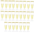 Miniatyrbild 7 av 10: 25 bitar 150ml Plast Champagne Flöjter Engångs Mousserande Bar Muggar Klar Rosa Rostning Kopp