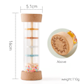 Miniatyrbilde 7 av 7: Montessori Baby Regn Stikk Regnbue Timeglass Regn Musikk Rangle