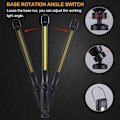 Miniatyrbillede 6 af 7: LED Lommelygte Magnetisk Work Light USB Genopladelig Lommelygte Krog Bærbar Lantern 1stk