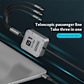 Miniatyrbild 3 av 7: 3 i 1 Multi Infällbar USB telefon 60w snabb laddning och data kabel