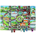 Miniatyrbild 4 av 7: Väg matta barn trafik bil karta pojke flickor pedagogisk leksak väg matta lekmatta för baby mattor tecknad stad