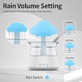 Miniatyrbilde 6 av 7: Regn sky natt lys luftfukter med regnende vann dråpe lyd og 7 farger led lys essensiell olje diffuser aromaterapi