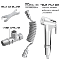 Miniatyrbilde 2 av 6: 4 STK toalett bidet sprøyte sett sprøyte pistoler dusj håndholdt hånd bidet kran badekar kran
