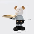 Miniatyrbillede 1 af 5: Voldelig bjørn skulptur opbevaring bakke ornament entré nøgle bakke stue værelse hjem lys