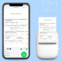 Miniatyrbillede 4 af 5: Bærbar Bluetooth WiFi Printer Mobil Telefon Foto Titel Note Hot Print Lomme Student Fejl Etiket Printer