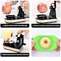 Miniatyrbilde 2 av 9: Håndsveivd Multifunksjonell Eple Peeler Machine Home Fruit Peeler Med Eple Slicer Corer Cutter