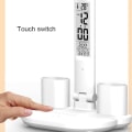 Miniatyrbillede 9 af 11: LED skrivebord lampe USB dæmpbar touch foldbar bord lampe med kalender temperatur ur nat lys