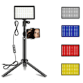 Pikkukuva 1 / 7: LED valokuvaus video valo paneeli valaistus valokuva studio lamppu sarja kuvaukseen suoraan suoraan Youbube jalustalla jalusta RGB suodattimet