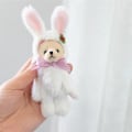 Miniatyrbillede 1 af 5: Mini bamse bjørn blød plys legetøj taske vedhæng udstoppet tegneserie dyr nøgle tilbehør