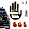 Miniatyrbild 1 av 8: Universal Fun Car Mellan Finger LED Light  med Remote Bil Gadgets & Road Rage Sign Funny Rear Fönster Skylt Bil Tillbehör