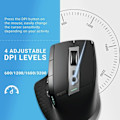 Pikkukuva 4 / 6: Monitila Ladattava Langaton Hiiri Ergonominen DPI Bluetooth hiiri